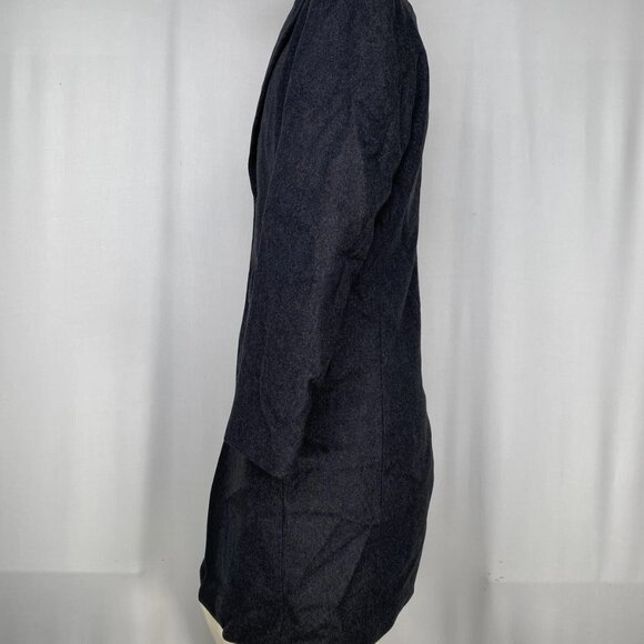 NEW THEORY Men’s Monroe Wool Melton Single-Breasted Coat Grey Melange Size S - Picture 10 of 12